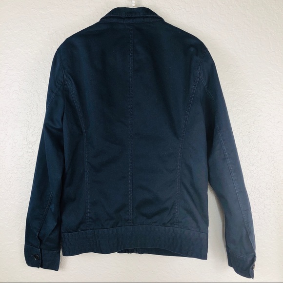 ZARA MAN BASIC | Blue Zipper Down Jacket - Picture 2 of 4